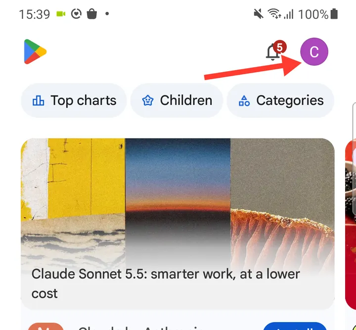 Adım 1: Google Play’de hesabı kontrol edin